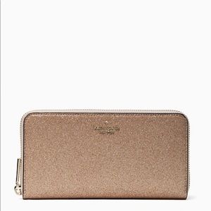 Large Rose Gold Glitter Wallet